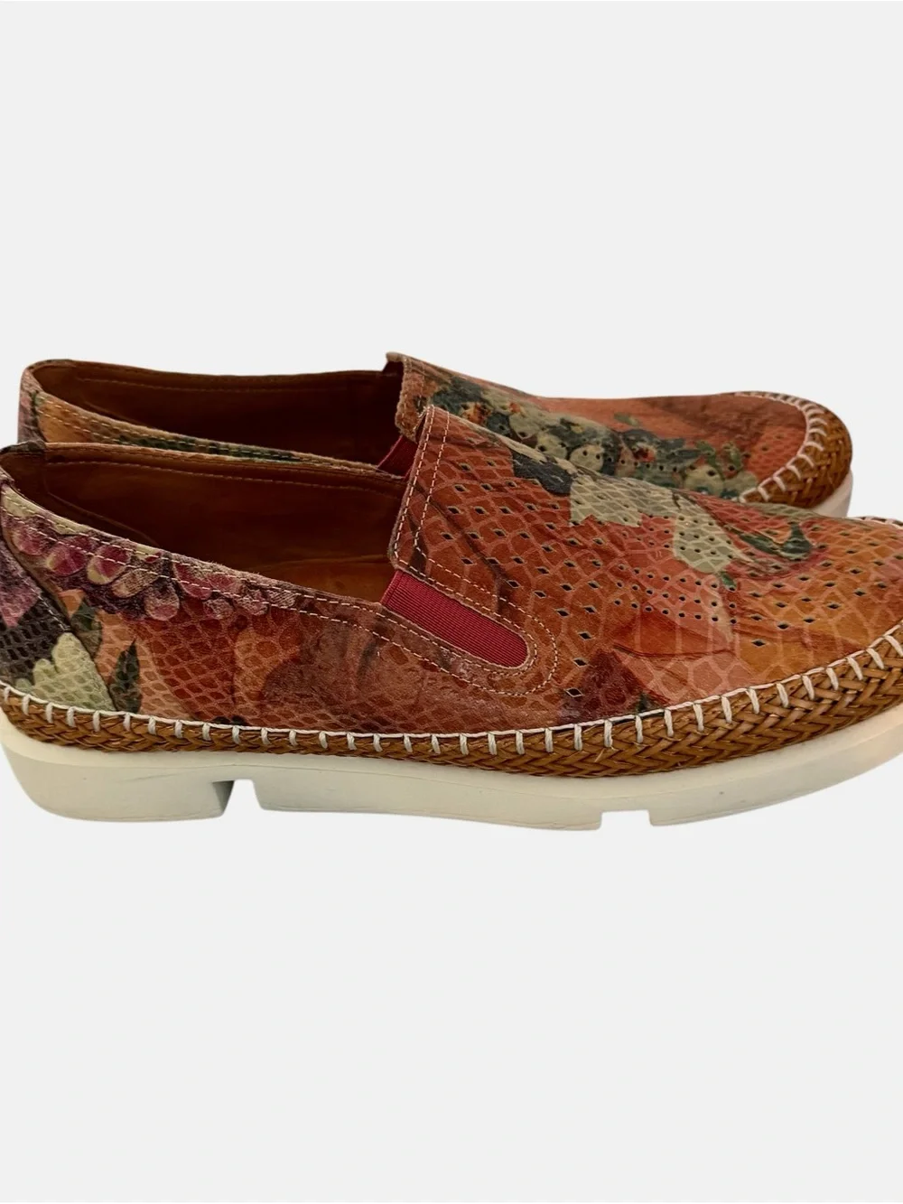 L’Amour Des Pieds Stazzema  Floral Perforated Espadrille Slip-On Shoes Flats